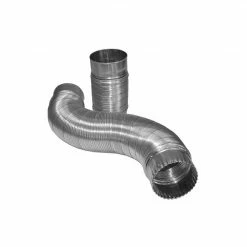 Deflecto 4" x 24" Aluminum Duct with Connector MAC36024/2 - Ducting and Ventilation
