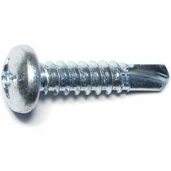 Midwest Fastener #12-14 x 1-1/2" Zinc Plated Phillips Pan Head Self-Drilling Screws - 24218 - Bolts