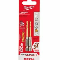 Milwaukee 1/8" Titanium Shockwave Drill Bit - 48-89-4605 - Drill Bits