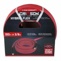 Crimson Force Air Hose Hybird Flex 3/8" x 100' - RKF-89-890-0204-49633 - Air Compressor Accessories