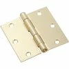 National Hardware 512 Door Hinges in Satin Brass - N830-332 - Reinforcement Hardware