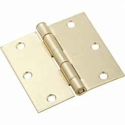 National Hardware 512 Door Hinges in Satin Brass - N830-332 - Reinforcement Hardware