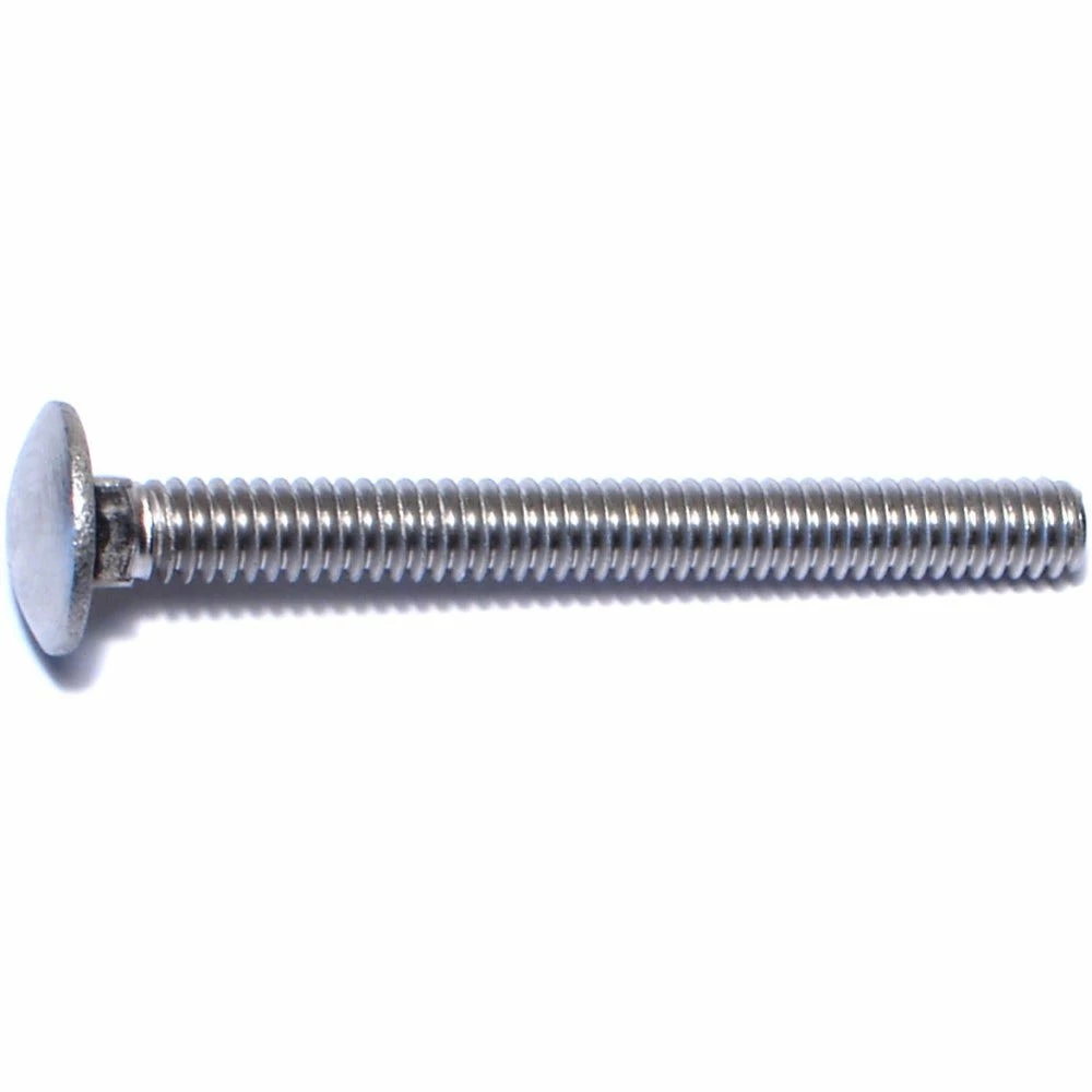 Midwest Fastener 1/4"-20 x 2-1/2" 18-8 Stainless Coarse Thread Carriage Bolts - 86091 - Image 2