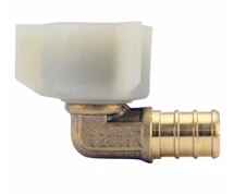 Apollo 1/2 Inch Brass PEX Barb x 1/2 Inch Female Swivel 90-Degree Elbow - APXFAE1212 - Bathroom