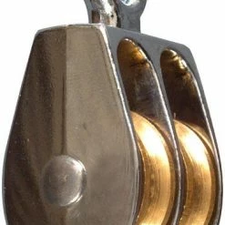 Baron Solid Eye Double Pulley 1 Inch Zinc Die Cast - 0176ZD-1 - Specialty Hardware