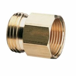 Gilmour Male to Female Brass Connectors Thread Size 3/4" NPT (F) to 3/4" NH (M) 807704-1001 - Brass Fittings