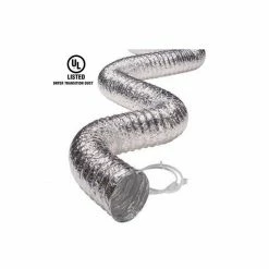 Deflecto 4" X 8' Supurr flex Duct with Clamp FC0408B - Ducting and Ventilation