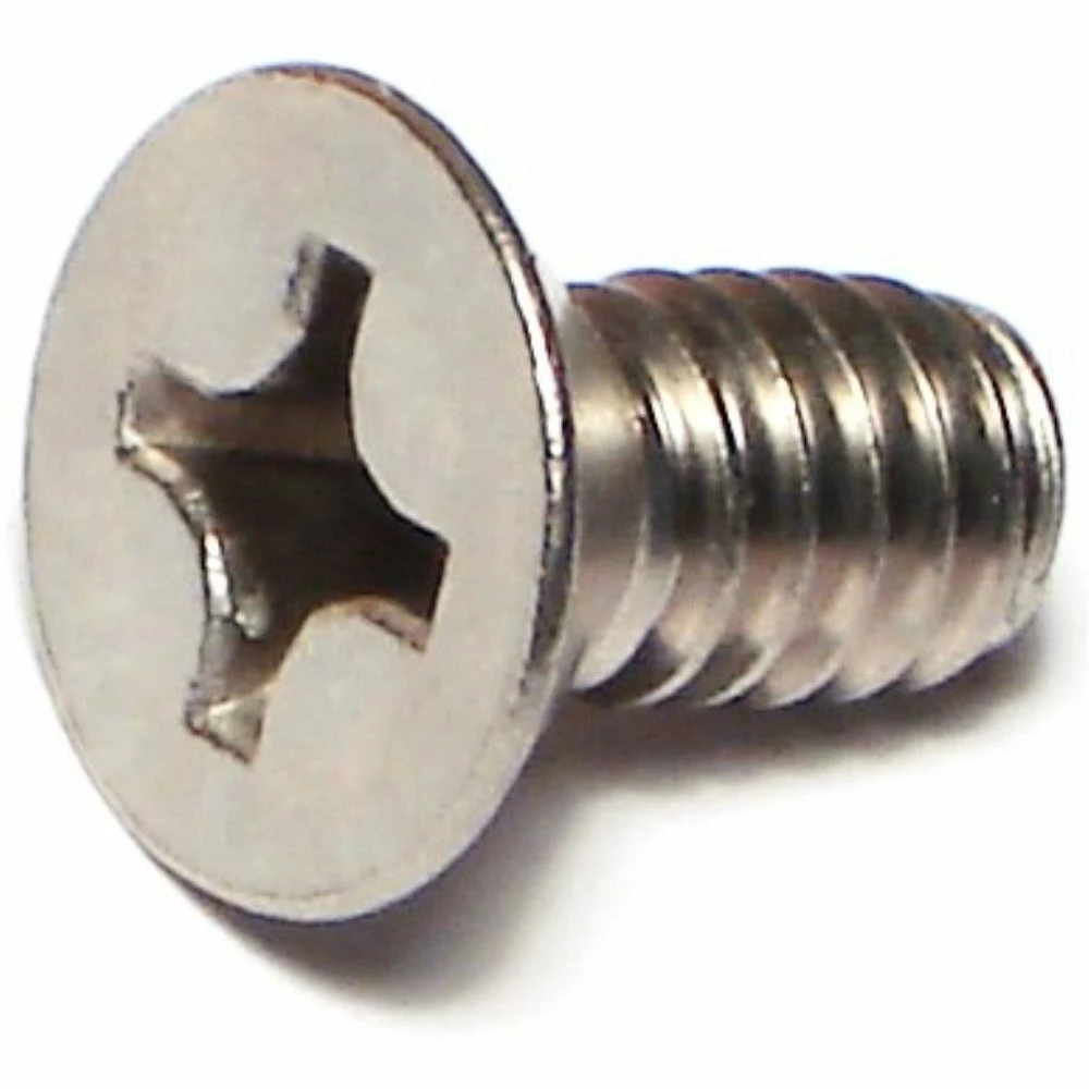 Midwest Fastener 1/4"-20 x 1/2" 18-8 Stainless Coarse Thread Phillips Flat Head Machine Screws - 82451 - Bolts