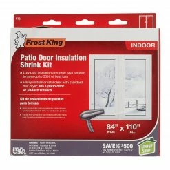 Frost King Shrink Window Kit F Patio Doors 84 Inch x 110 Inch x .75 mm - V76H - Window Kits