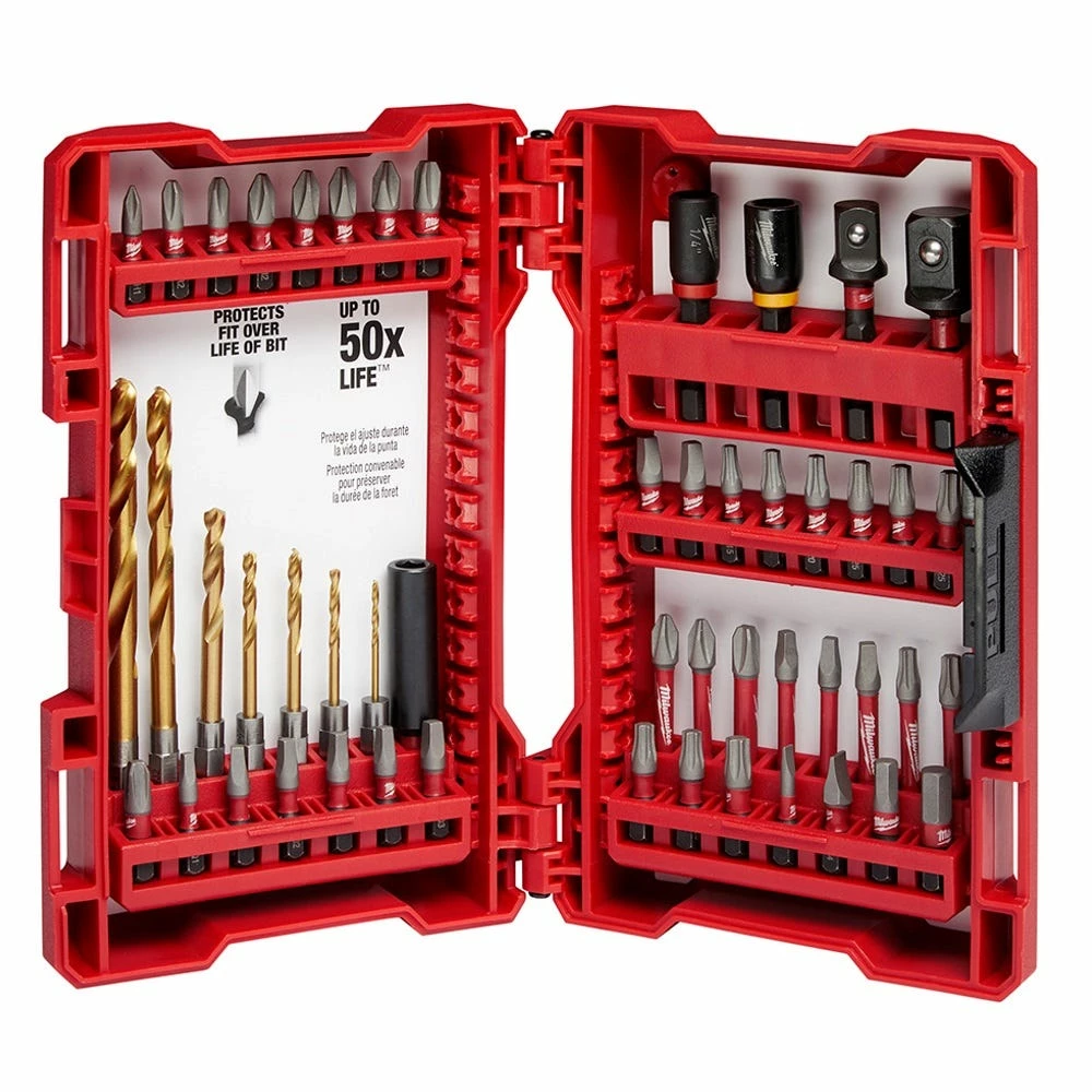 Milwaukee Shockwave 50 Piece Impact Drill & Drive Set - 48-32-4013 - Drills & Drivers - Image 2