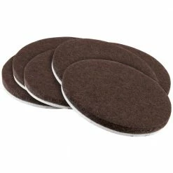 Softtouch 2 Inch Round Brown Felt Pads 6 Pack - 4723295N - Casters