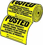 Various Brands Legal Posted Sign Roll - TSR-100 - Miscellaneous Hardware