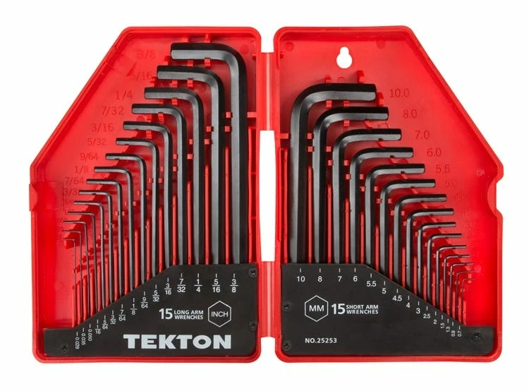 Tekton 30 Piece Hex Key Wrench Set - 028 - 3/8 in - 7-10 mm - 25253 - Wrench & Wrench Sets - Image 2