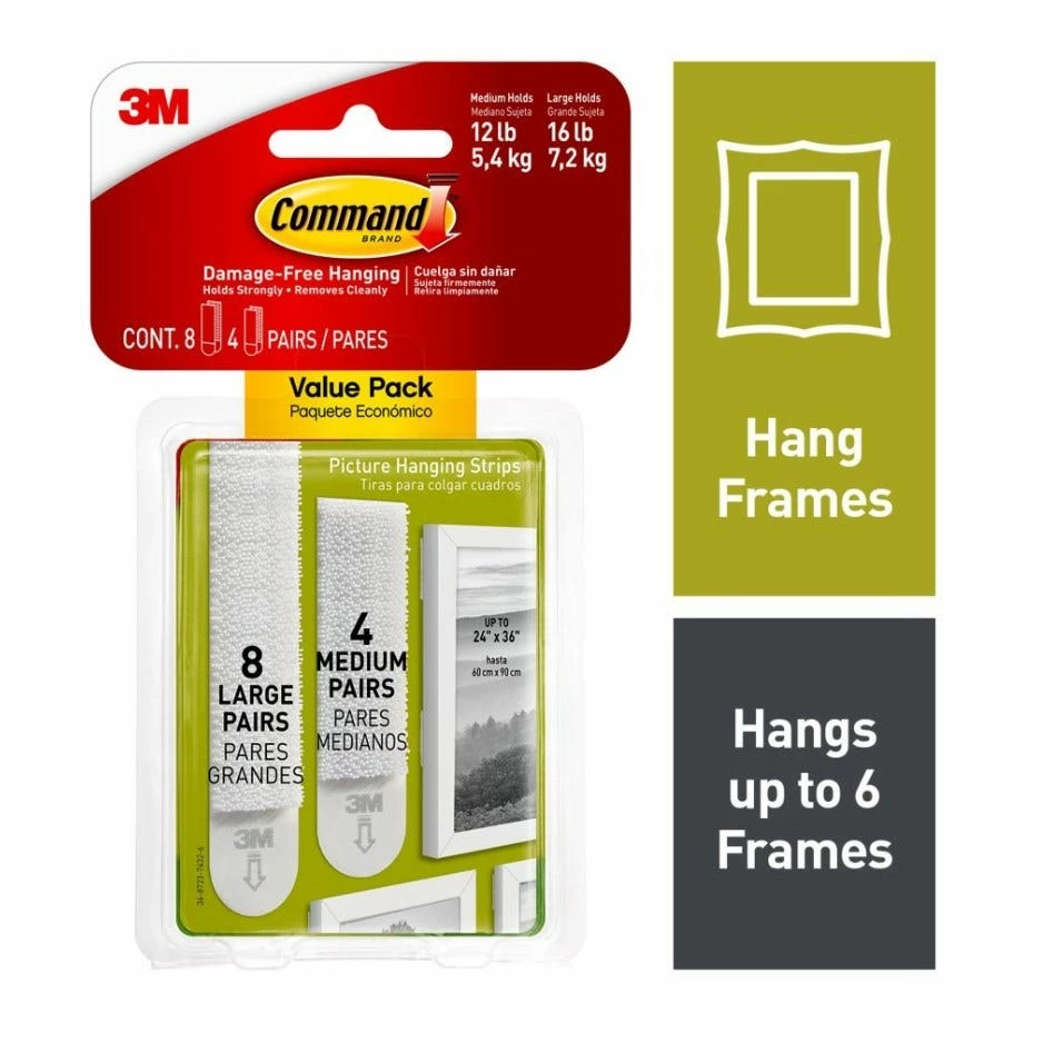 Command™ Medium and Large Picture Hanging Strips 17209-ES - Miscellaneous Hardware - Image 2