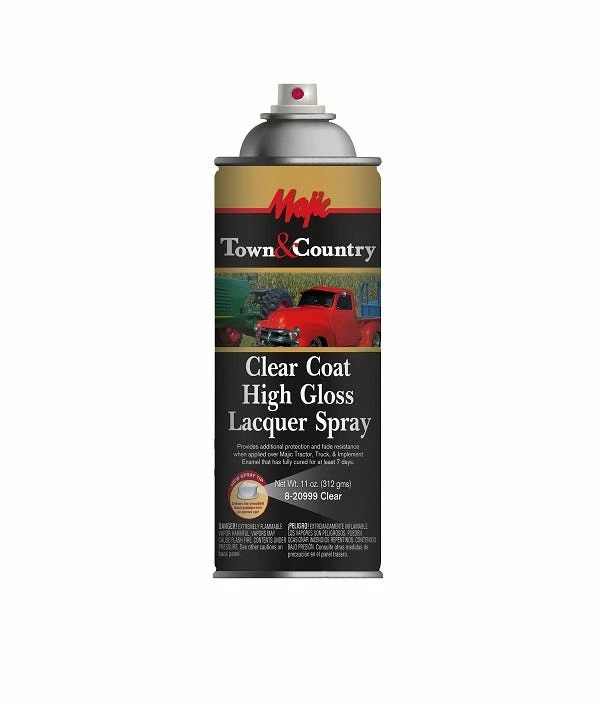 Majic Town & Country Clear Coat High Gloss Lacquer Clear Spray - 8-20999-8 - Auto & Equipment Paint
