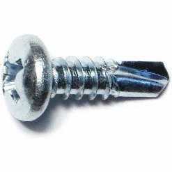 Midwest Fastener #12-14 x 3/4" Zinc Plated Phillips Pan Head Self-Drilling Screws - 24215 - Bolts