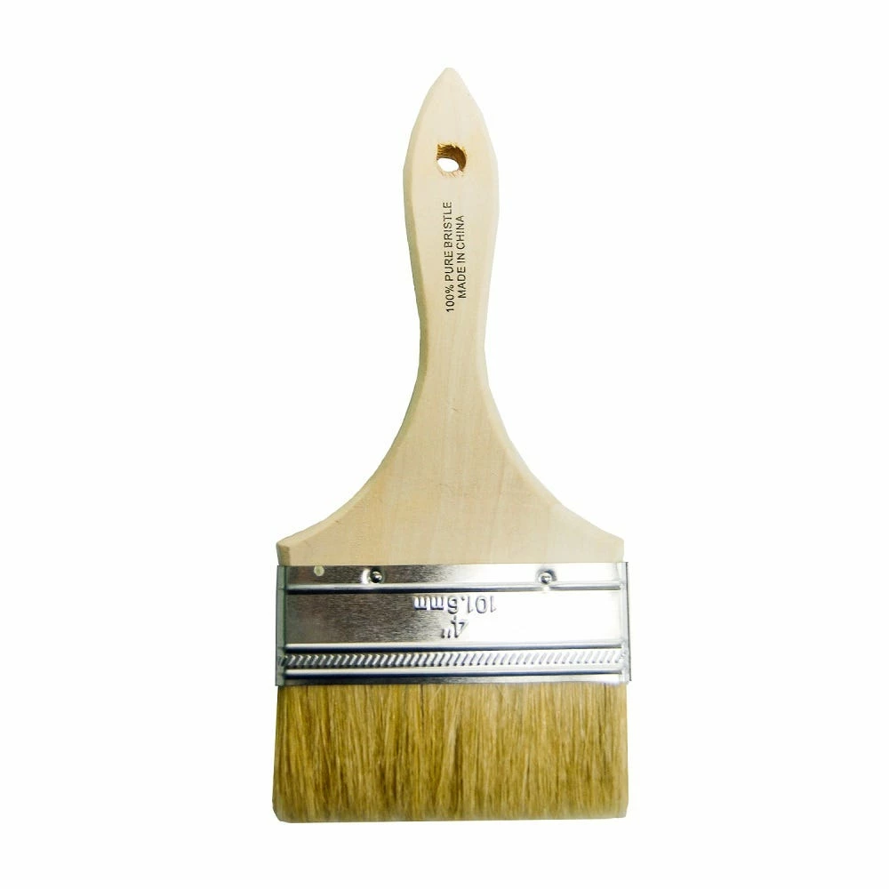 Shur-Line Paint Brush 4 Inch Wide 3/8 Inch Thick Chip Wood Handle - 50018 - Brushes