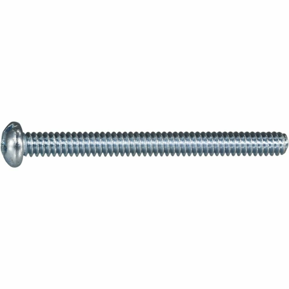 Midwest Fastener #10-24 x 2" Zinc Plated Coarse Thread Combo Round Head Machine Screws - 11960 - Bolts