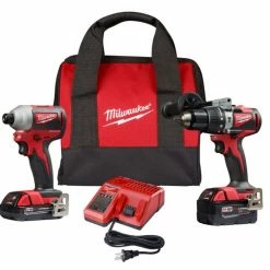 Milwaukee M18 18-Volt Lithium-Ion Cordless Hammer Drill/Impact Combo Kit - 2893-22CX - Drills