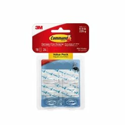 Command™ Mini Clear Hooks 17006CLR-18ES - Miscellaneous Hardware