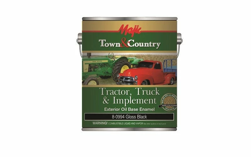 Majic Town and Country Tractor Truck and Implement Oil Base Enamel Black Gallon - 8-0994-1 - Auto & Equipment Paint