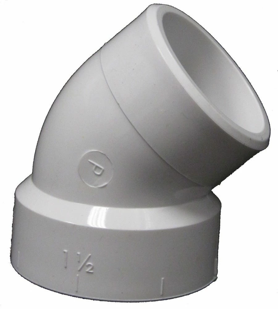 Lasco Fittings 3 Inch PVC 45 Degree Street Elbow DWV FPV - D320030BC - PVC Fittings