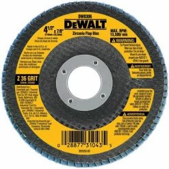 DeWalt 4 1/2" x 7/8" 36G Type 29hp Flap Disc DW8306 - Replacement Parts & Accessories