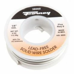 Forney Industries 1/8 Inch Lead Free Solder 95% Tin / 5% Antimony 1/4lb 38060 - Soldering Guns, Irons & Accessories