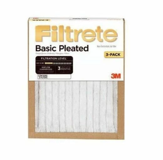 3Pk Filtrete Basic Pleated Filter 16x25x1 (FBA01CI-3PK-2) - Furnace Filters & Maintenance - Image 2