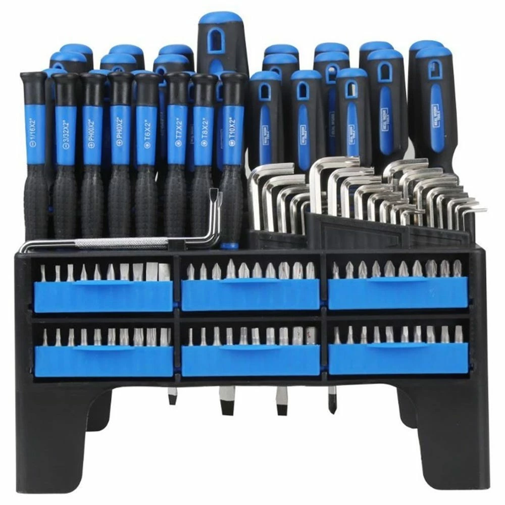 Real Work Tools™ Screwdriver Set with Stand, 124-Piece - 88-289-0204 - Screw Drivers - Image 2