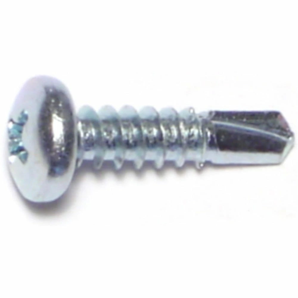 Midwest Fastener #10-16 x 3/4" Zinc Plated Phillips Pan Head Self-Drilling Screws - 10475 - Bolts