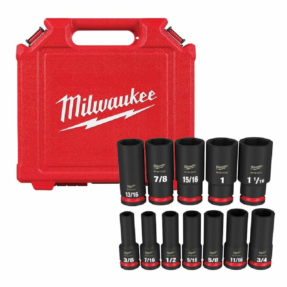 Milwaukee Shockwave™ Impact Duty™ 1/2" Drive SAE Deep 6 Point Socket Set, 12-Piece Set - 49-66-7011 - Sockets & Socket Sets - Image 6