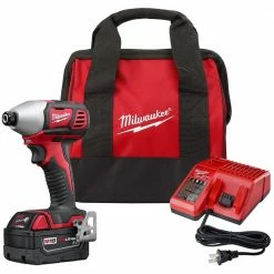 Milwaukee M18 18-Volt Lithium-Ion Cordless 1/4" Hex Impact Driver Kit with 3.0 AH Battery, Charger & Tool Bag - 2850-21P - Other