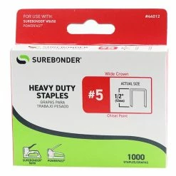 Surebonder Number 5 Heavy Duty 1/2 Inch Staples 44012 - Staple Guns