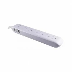 Philips 6-Outlet Surge Protector, 720J, 4 ft. Cord, White - SPP3064WE/37 - Extension Cords & Power Strips