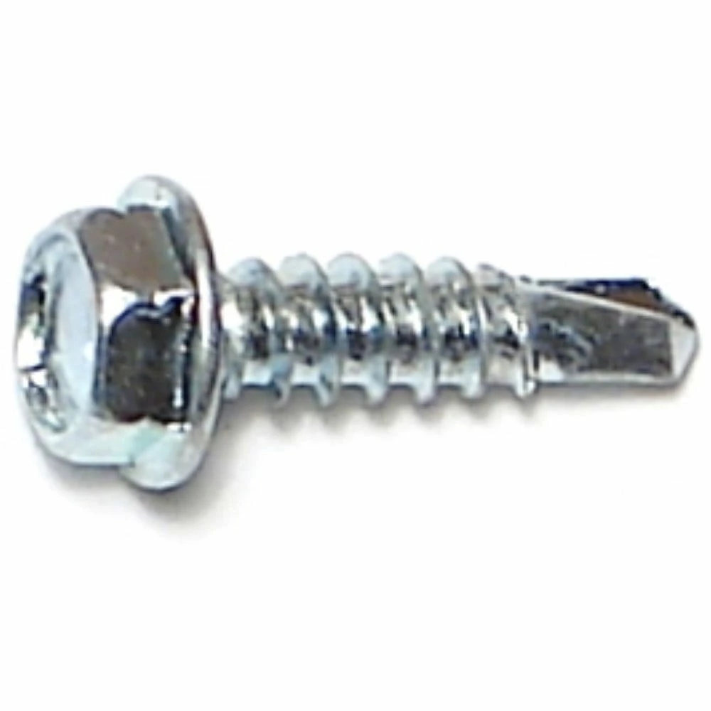 Midwest Fastener #8-18 x 5/8" Zinc Plated Hex Washer Head Self-Drilling Screws - 23061 - Bolts - Image 2