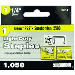 Surebonder 1/4 Inch Light Duty Staples 1050 Count 33014 - Staple Guns