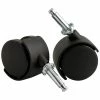 Softtouch 2 Inch Stem Twin Caster Black - 4326699N - Casters