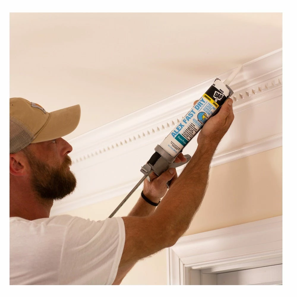 DAP Alex Fast Dry Acrylic Latex Caulk Plus Silicone - White, 10.1 oz. - 7079818425 - Caulk & Sealants - Image 3