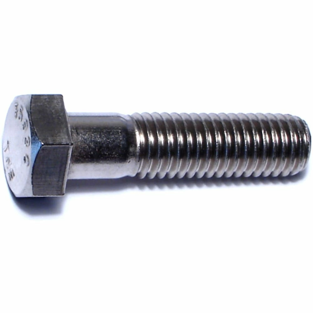 Midwest Fastener 1/2"-13 x 2" 18-8 Stainless Coarse Thread Hex Cap Screws - 82095 - Bolts - Image 2