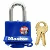 Master Lock 1-9/16 Inch 40mm Wide Covered Laminated Steel Pin Tumbler Padlock Blue - 312D - Padlocks