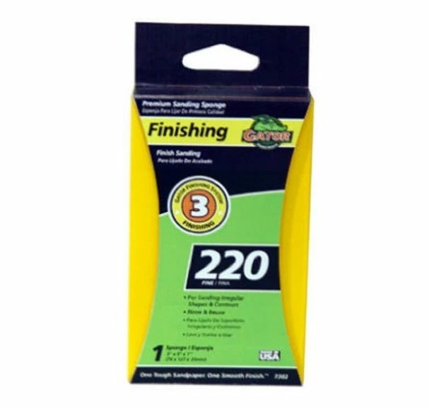 Gator Ali Industries EZ123 3 Inch x 5 Inch x 1 Inch 220 Grit Sanding Sponge - 7302 - Sandpaper - Image 2