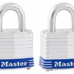 Master Lock 1-9/16in 40mm Wide Laminated Steel Pin Tumbler Padlock 2 Pack - 3T - Padlocks