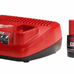 Milwaukee M12 12-Volt Lithium-Ion Compact 2-0 AH Battery Pack and Charger Starter Kit - 48-59-2420 - Batteries & Chargers