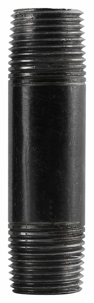 LDR Black Pipe Nipple 1/2" x 8" 302 12X8 - Malleable Fittings