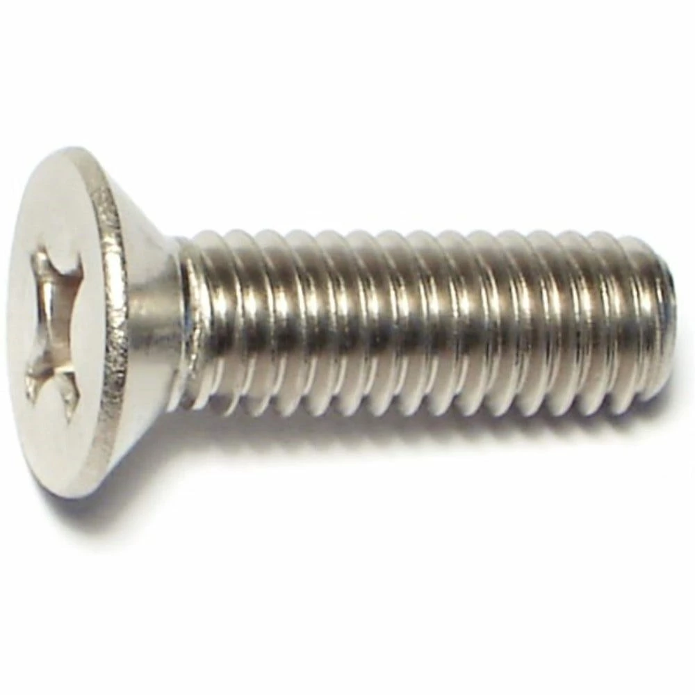 Midwest Fastener 6mm-1.0 x 20mm A2 Stainless Coarse Thread Phillips Flat Head Machine Screws - 87247 - Bolts
