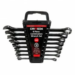 Crimson Force Tools 8 Piece SAE Black Combination Wrench Set - 7019043 - Sockets & Socket Sets