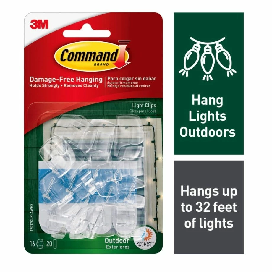 Command™ Outdoor Light Clips 17017CLR-AWES - Miscellaneous Hardware - Image 2