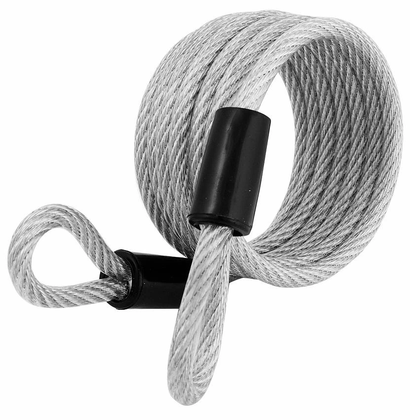 Master Lock 6Foot 1.8m Long x 1/4in 6mm Diameter Looped End Cable - 65D