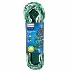 Philips 3-Outlet Polarized Extension Cord, 8 ft. - Indoor, Green/White - SPC1030GC/27 - Extension Cords & Power Strips